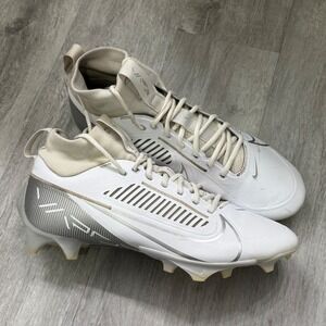 Nike Vapor Edge Pro 360 2 Size 11.5 White Silver Football Cleats DA5456-102